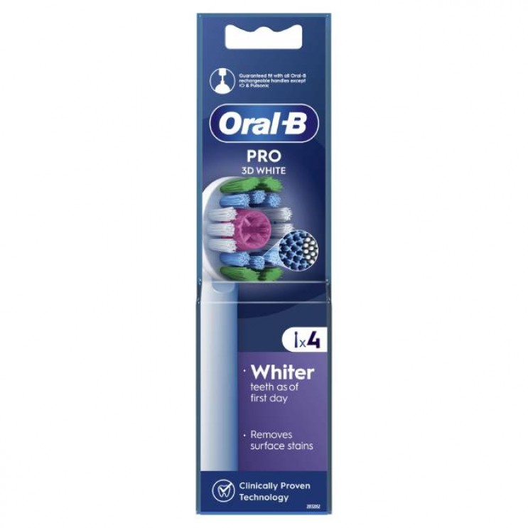 Oral-B 3D White Clean Maximiser Value Pack 4τμχ | Ανταλλακτικές Κεφαλές Ηλεκτρικής Οδοντόβουρτσα