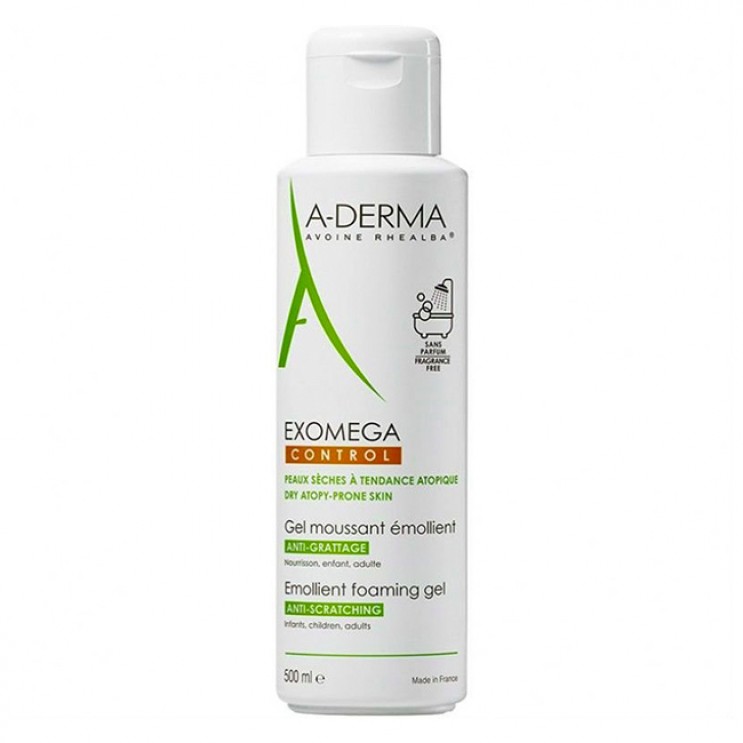 A-Derma Exomega Control Gel Moussant Emollient 500ml | Μαλακτικό Αφρίζον Ζέλ για το Ατοπικό & Ξηρό Δέρμα ΦΡΟΝΤΙΔΑ ΓΙΑ ΤΟ ΣΩΜΑ