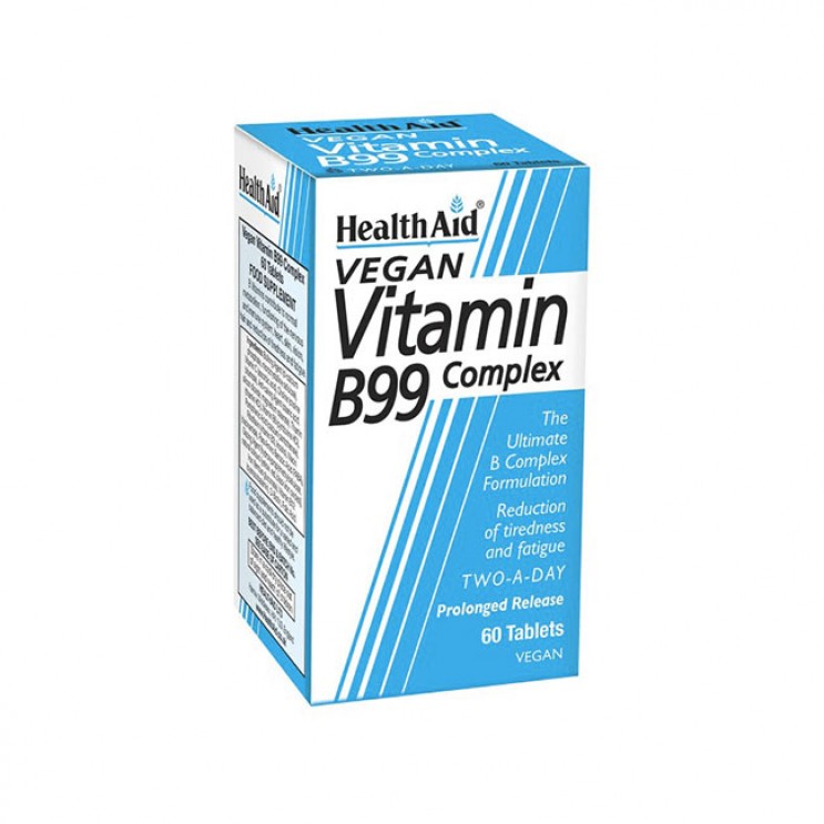 Health Aid Vegan Vitamin B99 Complex  60tabs | Συμπλήρωμα Διατροφής με  Σύμπλεγμα Βιταμινών Β