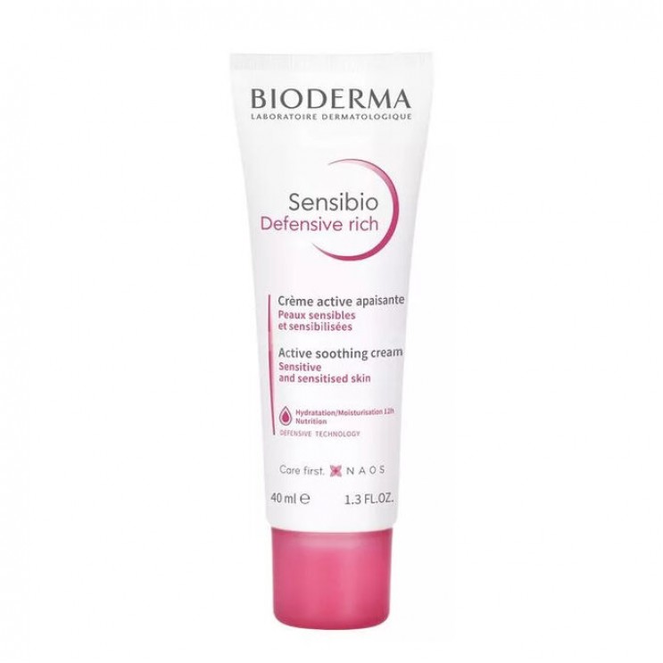 Bioderma Sensibio Defensive Rich 40ml | Πλούσια Καταπραϋντική Κρέμα για Ενίσχυση της Αυτοάμυνας της Ευαίσθητης Επιδερμίδας