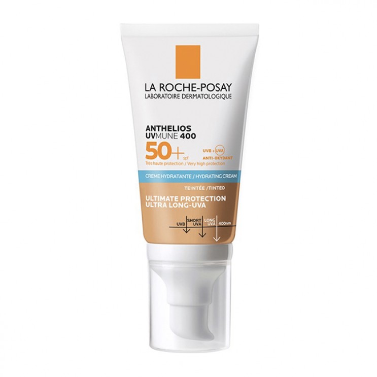 La Roche Posay Anthelios UVMune 400 Hydrating Tinted Cream SPF50+ 50ml | Αντιηλιακή Ενυδατική Κρέμα Προσώπου με Χρώμα