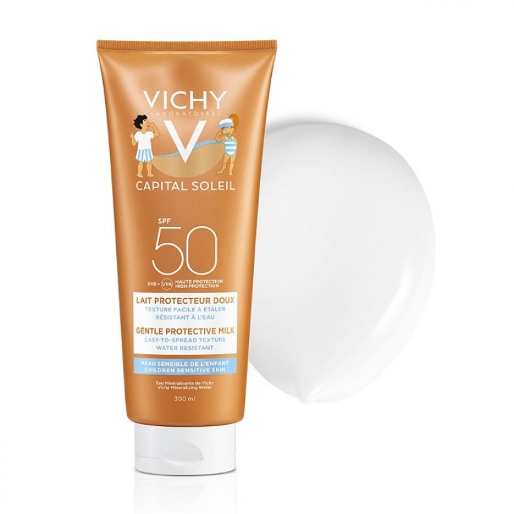 Vichy Capital Soleil Gentle Protective Milk For Children SPF50 300ml | Παιδικό Αντιηλιακό Γαλάκτωμα Προσώπου & Σώματος