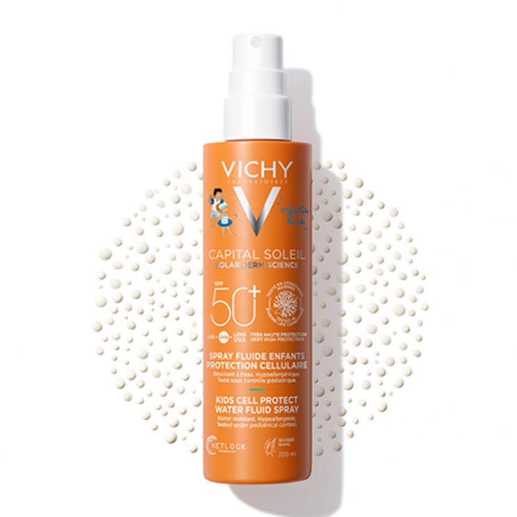 Vichy Capital Soleil Cell Protect Water Fluid Spray Spf 50+ For Kids 200ml | Παιδικό Αντηλιακό Spray  