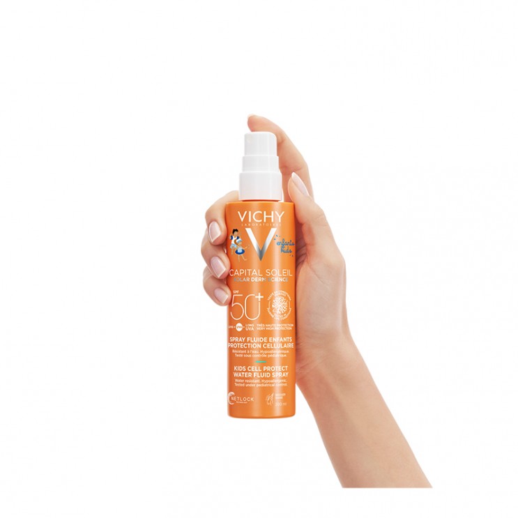 Vichy Capital Soleil Cell Protect Water Fluid Spray Spf 50+ For Kids 200ml | Παιδικό Αντηλιακό Spray  