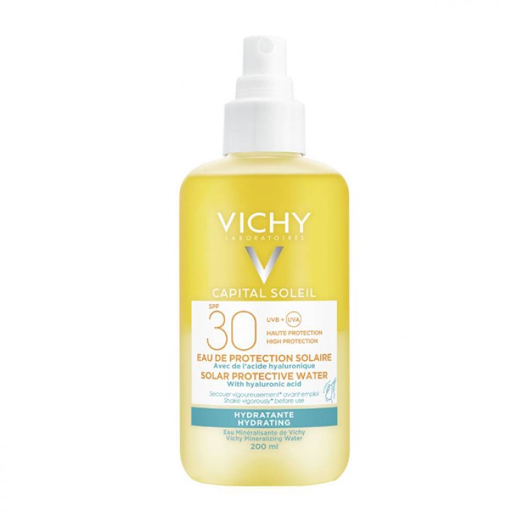 Vichy Capital Soleil Solar Protective Water Hydrating SPF30 200ml | Ενυδατικό Νερό Προστασίας Από Τον Ήλιο ΦΡΟΝΤΙΔΑ ΓΙΑ ΤΟ ΣΩΜΑ