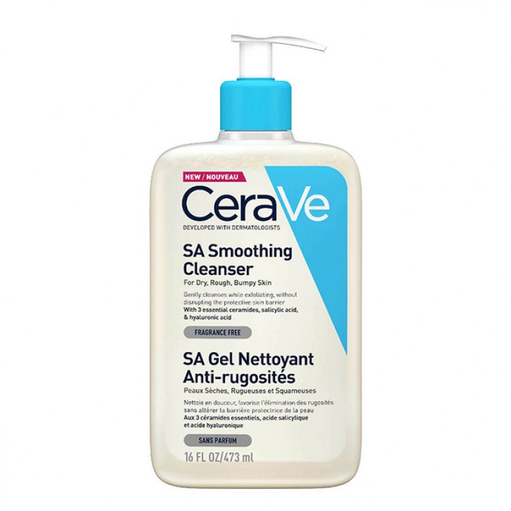 CeraVe SA Smoothing Cleanser 473ml | Τζελ Καθαρισμού που Απολεπίζει ΦΡΟΝΤΙΔΑ ΠΡΟΣΩΠΟΥ