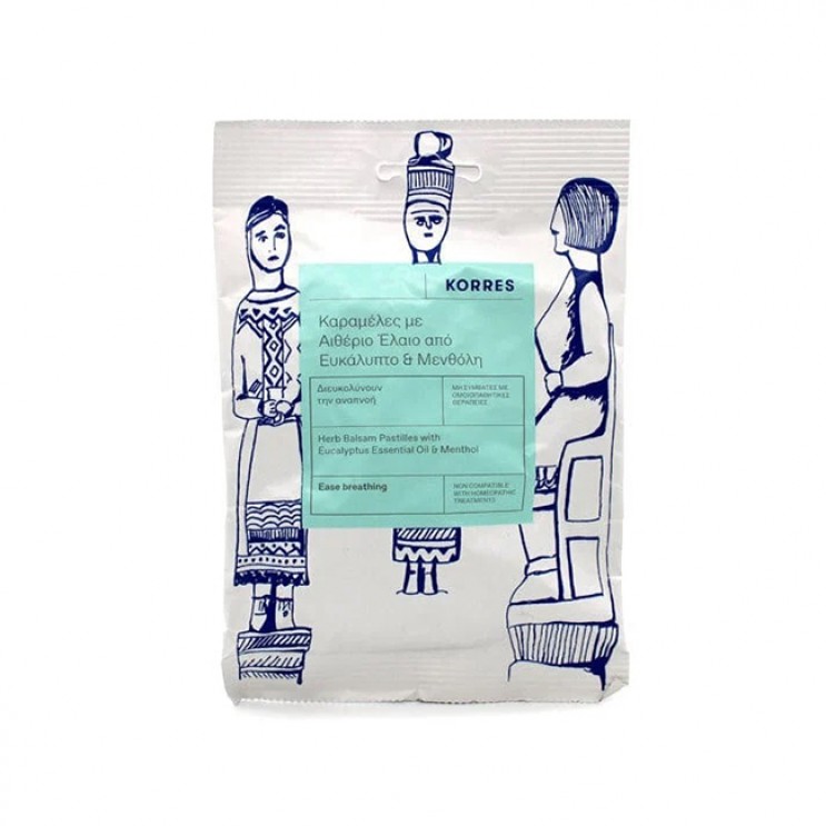 Korres Καραμέλες με Αιθέριο Έλαιο από Ευκάλυπτο & Μενθόλη 60gr  ΦΑΡΜΑΚΕΙΟ