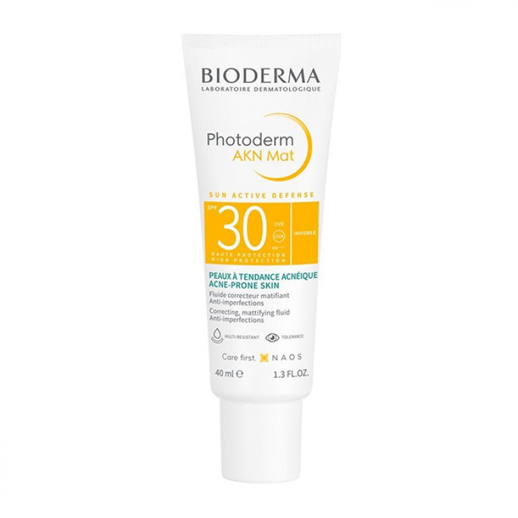 Bioderma Photoderm AKN Mat Fluid SPF30 40ml | Αντιηλιακή Κρέμα Προσώπου για Μεικτό-Λιπαρό Δέρμα με Τάση Ακμής ΦΡΟΝΤΙΔΑ ΠΡΟΣΩΠΟΥ