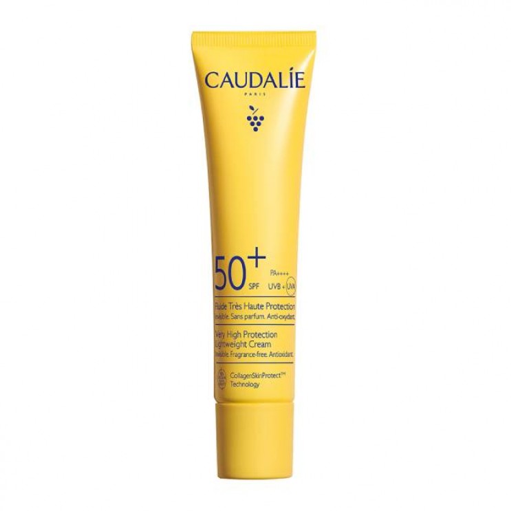 Caudalie Suncare Very High Protection Lightweight Cream SPF50+ 40ml | Αντηλιακή Κρέμα για Πρόσωπο και Λαιμό