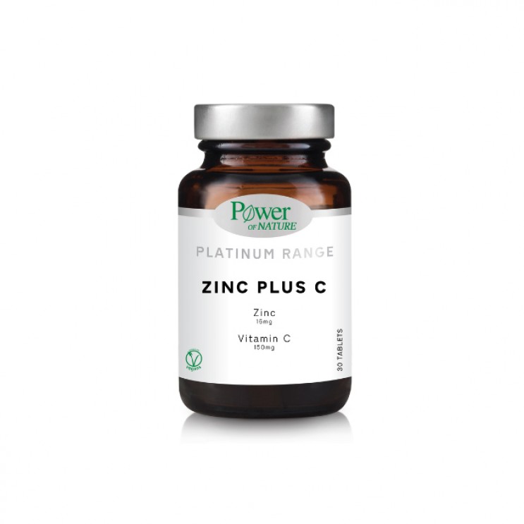 Power Health Platinum Range Zinc Plus C 30tabs | Συμπλήρωμα Διατροφής με Ψευδάργυρο και Βιταμίνη C για το Ανοσοποιητικό  ΒΙΤΑΜΙΝΕΣ