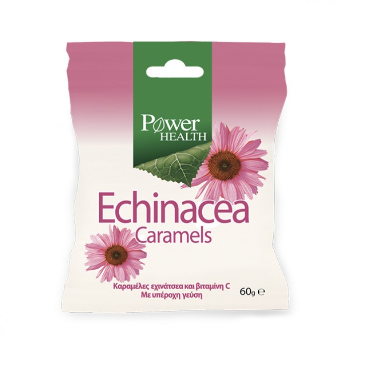 Power Health Echinacea Caramels 60gr |Καραμέλες Εχινάκειας για τον Ερεθισμένο Λαιμό, το Βήχα & την Ενίσχυση της Άμυνας του Οργανισμού  ΒΙΤΑΜΙΝΕΣ