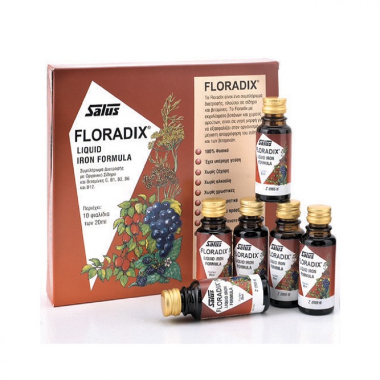 Power Health Salus Floradix 10x20ml |  Συμπλήρωμα Διατροφής Σιδήρου ΜΕΤΑΛΛΑ & ΙΧΝΟΣΤΟΙΧΕΙΑ