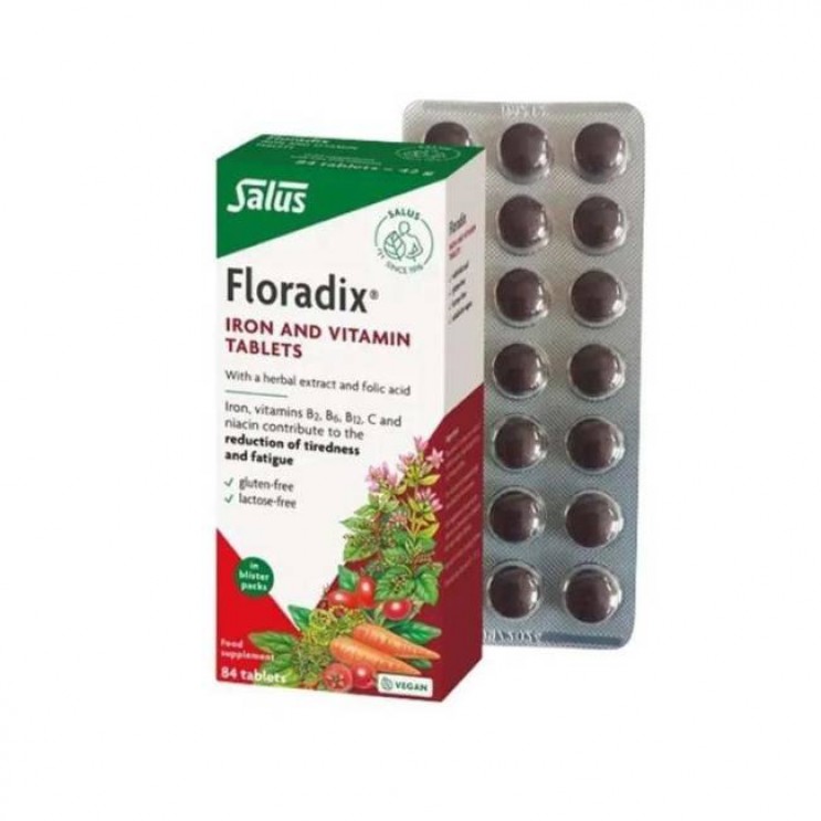 Power Health Floradix  84tabs | Τονωτικό Συμπλήρωμα Διατροφής με Οργανικό Σίδηρο ΜΕΤΑΛΛΑ & ΙΧΝΟΣΤΟΙΧΕΙΑ