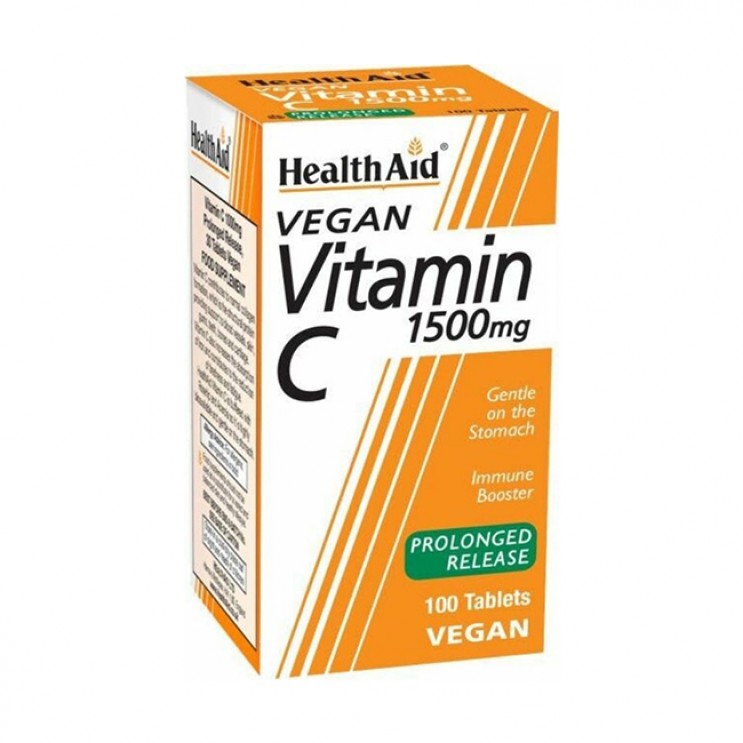 Health Aid Vitamin C  1500mg Prolonged Release 100tabs | Βιταμίνη C Βραδείας Αποδέσμευσης  ΒΙΤΑΜΙΝΕΣ