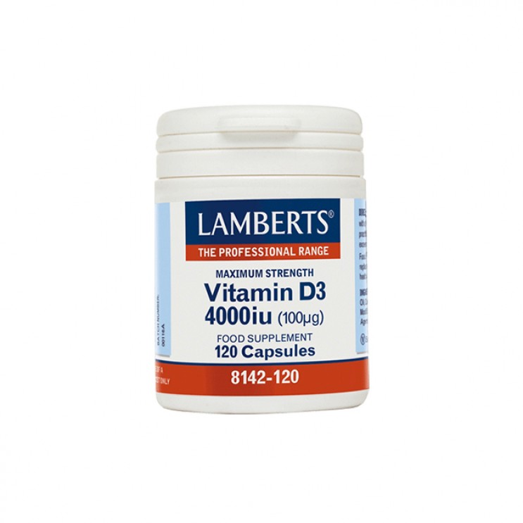 Lamberts Vitamin D3 4000iu 120caps | Συμπλήρωμα Διατροφής Βιταμίνης D3 ΒΙΤΑΜΙΝΕΣ