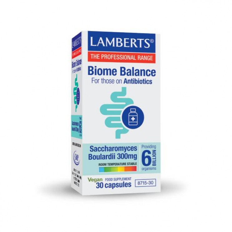 Lamberts Biome Balance For those on Antibiotics​ 30caps | Προβιοτικό Σκεύασμα με 6 Δισεκατομμύρια Ζυμομύκητες