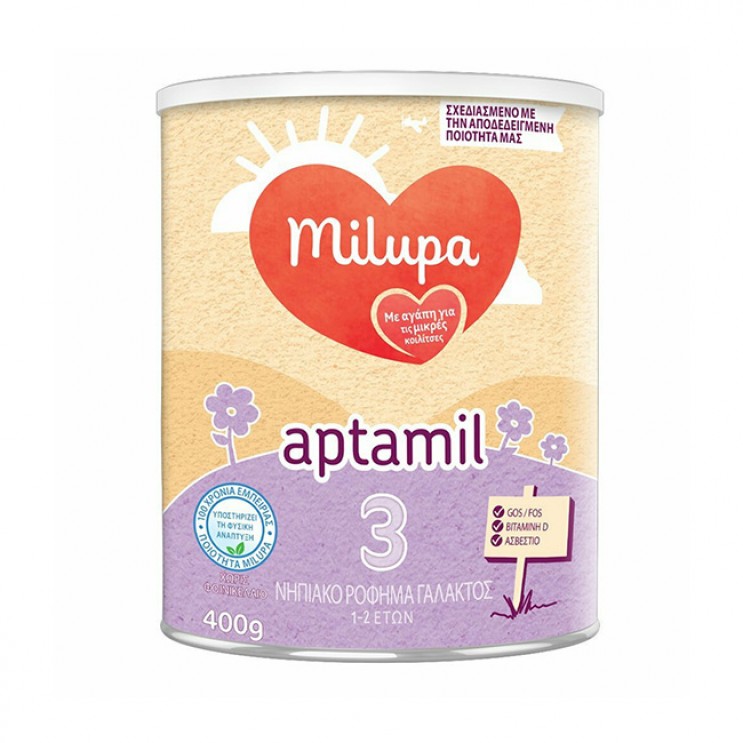 Milupa Aptamil 3 Γάλα σε Σκόνη για Μωρά 10+ Μηνών, 400gr