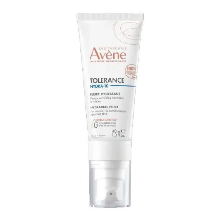 Avene Tolerance Hydra-10 Fluide 40ml | Ενυδατική Κρέμα Προσώπου Ελαφριάς Υφής για Ευαίσθητο & Αφυδατωμένο Δέρμα