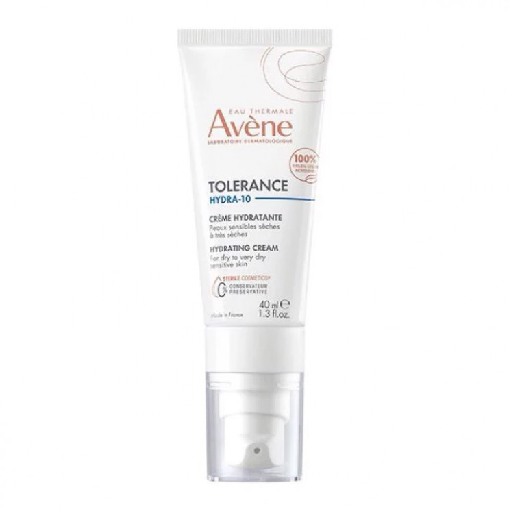 Avene Tolerance Hydra-10 Creme 40ml | Ενυδατική Κρέμα Προσώπου Πλούσιας Υφής για Ευαίσθητο & Αφυδατωμένο Δέρμα
