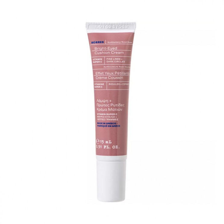 Korres Apothecary Wild Rose Bright-Eyed Cushion Cream 15ml | Άγριο Τριαντάφυλλο Κρέμα Ματιών για Λάμψη & Πρώτες Ρυτίδες