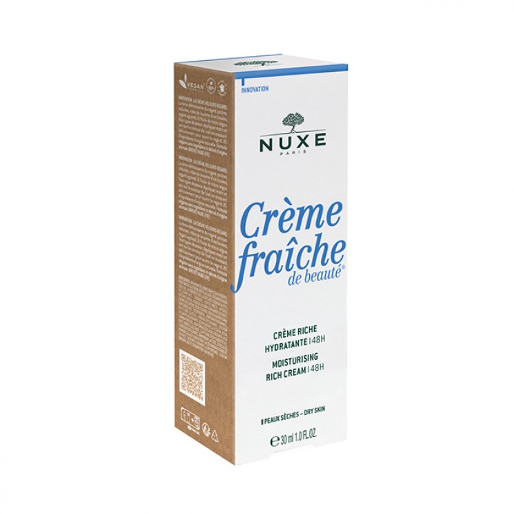 Nuxe Crème Fraiche de Beauté Rich Cream 30ml | Κρέμα Πλούσιας Υφής 48ωρης Ενυδάτωσης για Ξηρή Επιδερμίδα