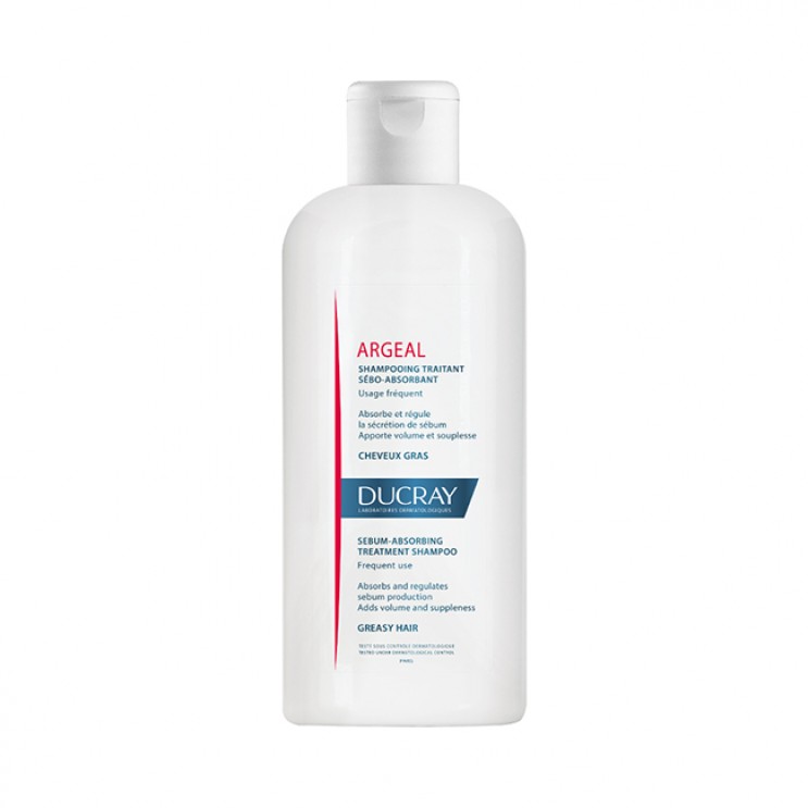 Ducray Argeal Sebum Absorbing Treatment 200ml | Σαμπουάν Συχνής Χρήσης για Λιπαρά Μαλλιά 