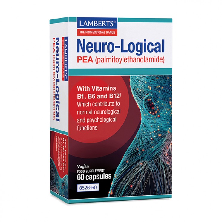 Lamberts Neuro-Logical Pea 60caps | Συμπλήρωμα Διατροφής με 200mg PEA ,βιταμίνες Β1, Β6 & Β12