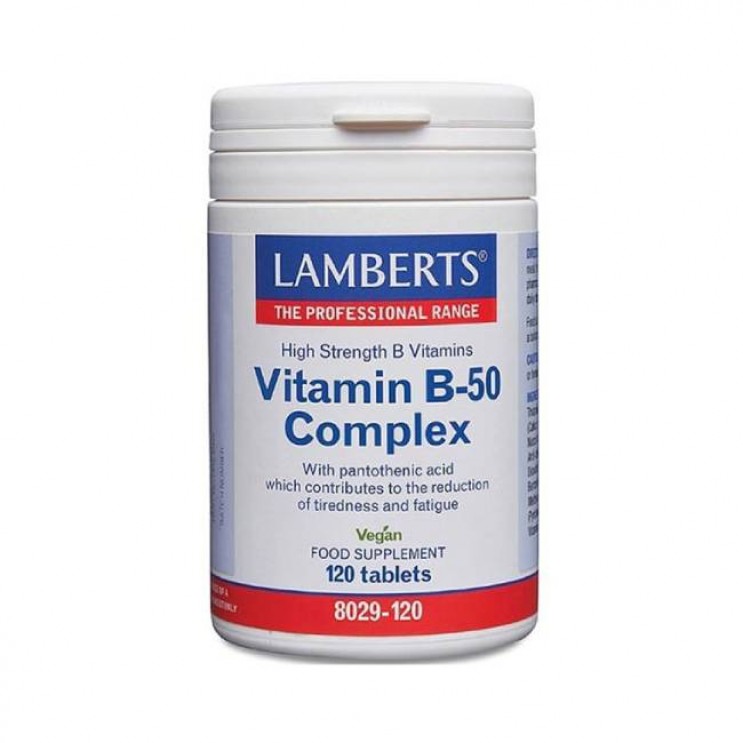 Lamberts Vitamin B-50 Complex 120tabs |Σύμπλεγμα Βιταμίνης B