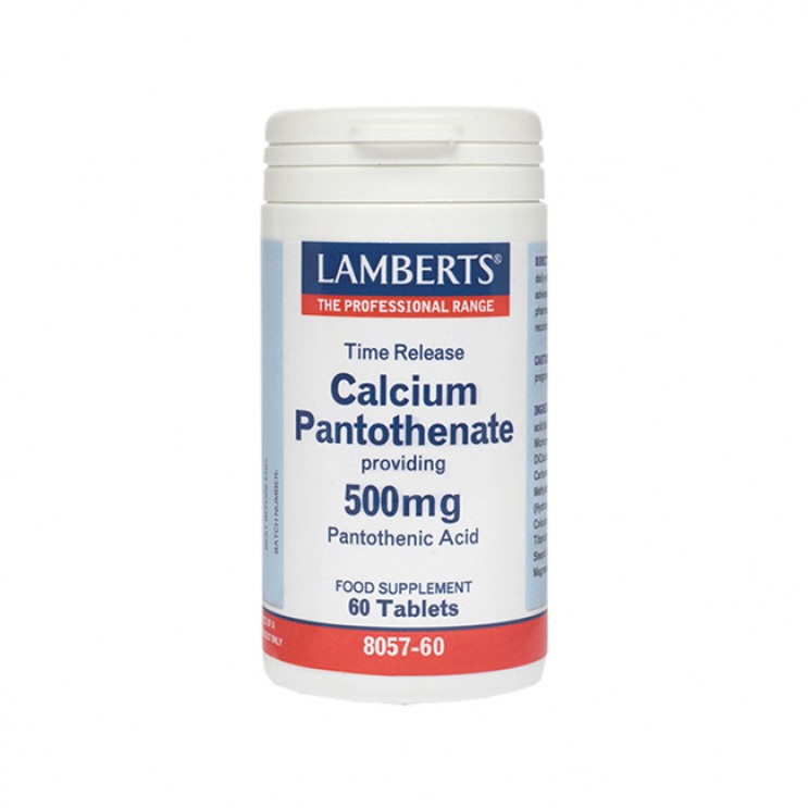 Lamberts Calcium Pantothenate (Vitamin B5) 500mg T/R 60tabs | Συμπλήρωμα Διατροφής με Παντοθενικό Οξύ  ΒΙΤΑΜΙΝΕΣ