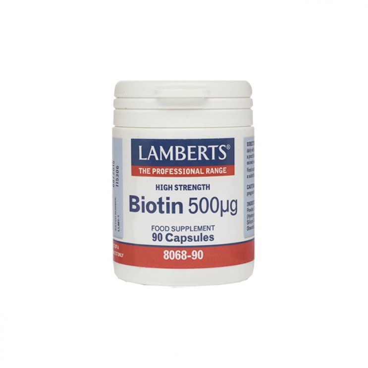 Lamberts Biotin 500mcg 90caps | Συμπλήρωμα Διατροφής Βιοτίνης  ΔΗΜΟΦΙΛΕΣΤΕΡΑ