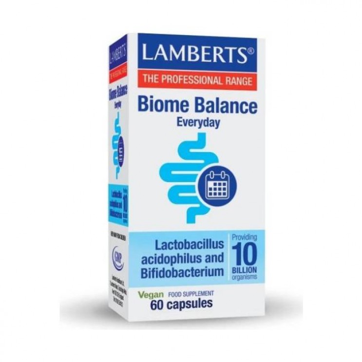 Lamberts Biome Balance Everyday (10 Bil. Organisms) 60caps | Προβιοτικό Σκεύασμα με 10 δισεκατομμύρια φιλικά Βακτήρια  ΔΗΜΟΦΙΛΕΣΤΕΡΑ