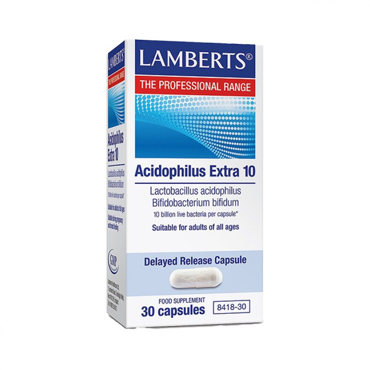 Lamberts Acidophilus Extra 10 (Milk Free) 30caps |  Προβιοτικό Σκεύασμα  ΔΗΜΟΦΙΛΕΣΤΕΡΑ