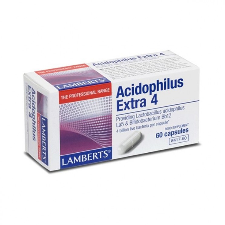 Lamberts Acidophilus Extra 4 (Milk Free) 60caps | Προβιοτικό Σκεύασμα ΔΗΜΟΦΙΛΕΣΤΕΡΑ