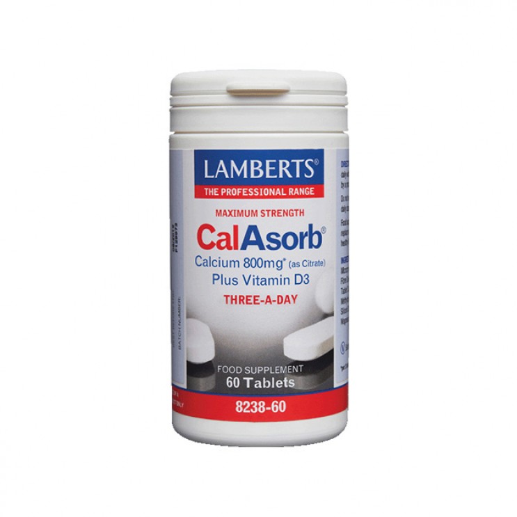 Lamberts Calasorb Calcium 800mg 60tabs | Συμπλήρωμα Διατροφής Κιτρικό Ασβέστιο    ΜΕΤΑΛΛΑ & ΙΧΝΟΣΤΟΙΧΕΙΑ