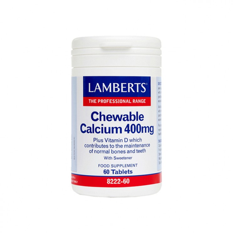 Lamberts Chewable Calcium 400mg 60tabs | Μασώμενα Δισκία Ασβεστίου ΜΕΤΑΛΛΑ & ΙΧΝΟΣΤΟΙΧΕΙΑ