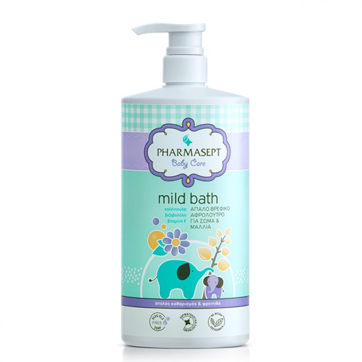 Pharmasept Baby Care Mild Bath 1lt | Απαλό Βρεφικό Αφρόλουτρο για Σώμα & Μαλλιά ΦΡΟΝΤΙΔΑ ΜΩΡΟΥ