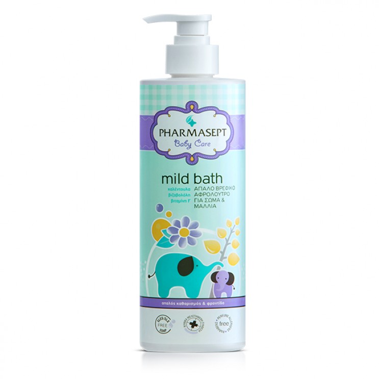 Pharmasept Baby Care Mild Bath 500ml | Απαλό Βρεφικό Αφρόλουτρο για Σώμα & Μαλλιά.ΦΡΟΝΤΙΔΑ ΜΩΡΟΥ