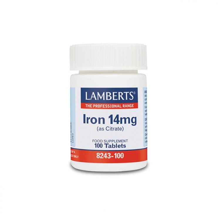 Lamberts Iron 14mg 100tabs |  Συμπλήρωμα Διατροφής με Σίδηρο  ΜΕΤΑΛΛΑ & ΙΧΝΟΣΤΟΙΧΕΙΑ