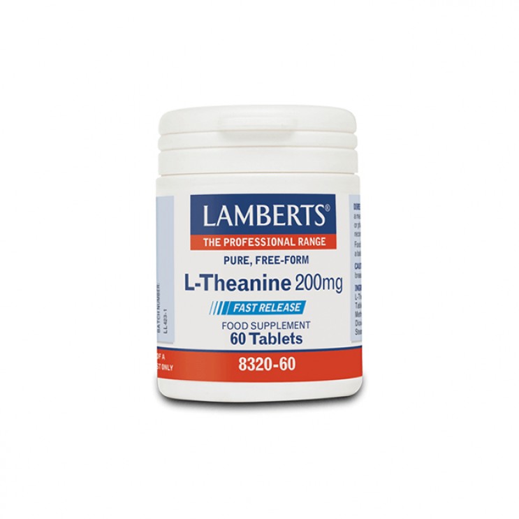 Lamberts L-Theanine 200mg 60tabs | Συμπλήρωμα Διατροφής  Θειανίνης  με Χαλαρωτικές Ιδιότητες ΔΗΜΟΦΙΛΕΣΤΕΡΑ