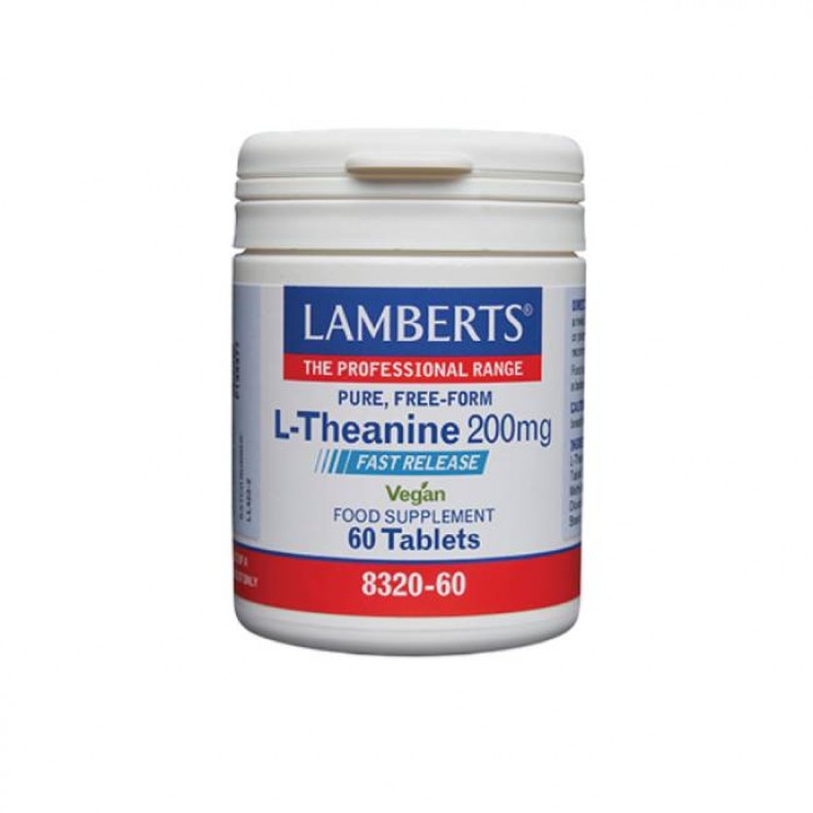 Lamberts L-Theanine 200mg 60tabs | Συμπλήρωμα Διατροφής  Θειανίνης  με Χαλαρωτικές Ιδιότητες ΔΗΜΟΦΙΛΕΣΤΕΡΑ