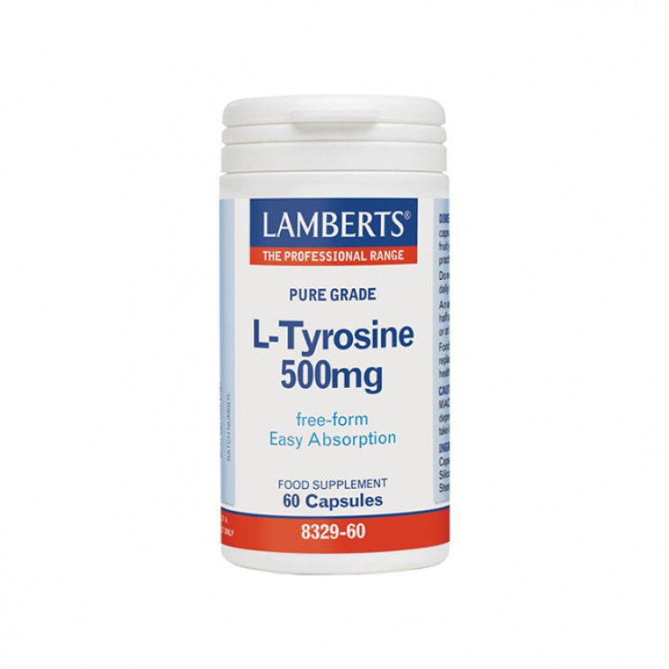 Lamberts L-Tyrosine 500mg 60caps | Συμπλήρωμα Διατροφής με Τυροσίνη  ΔΗΜΟΦΙΛΕΣΤΕΡΑ