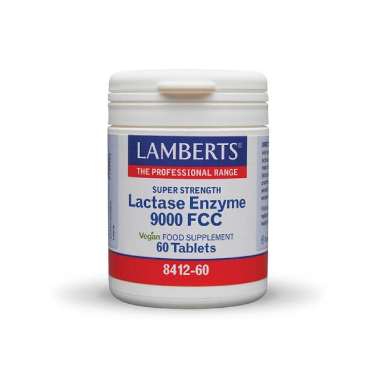 Lamberts Lactase Enzyme 9000 FCC 60tabs | Συμπλήρωμα Διατροφής με Λακτάση