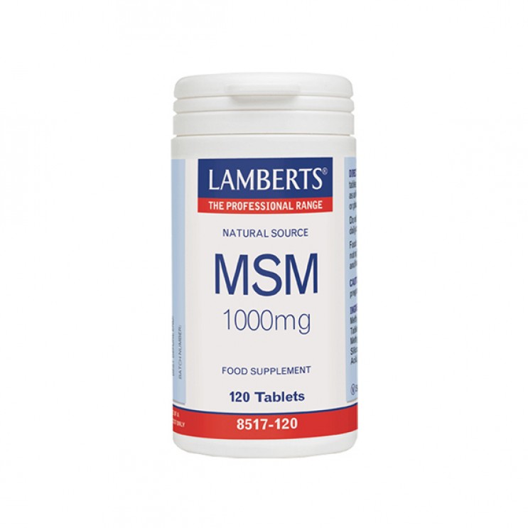 Lamberts Msm 1000mg 120tabs | Συμπλήρωμα Διατροφής με Οργανικό Θείο για τη Διατήρηση της Φυσιολογικής Λειτουργίας των Αρθρώσεων ΔΗΜΟΦΙΛΕΣΤΕΡΑ