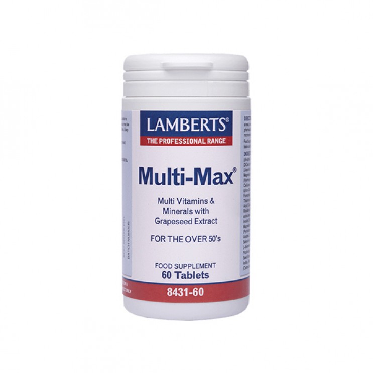 Lamberts Multi Max 60tabs | Υψηλής Δραστικότητας Πολυβιταμίνη για Άτομα 50+ Ετών ΒΙΤΑΜΙΝΕΣ