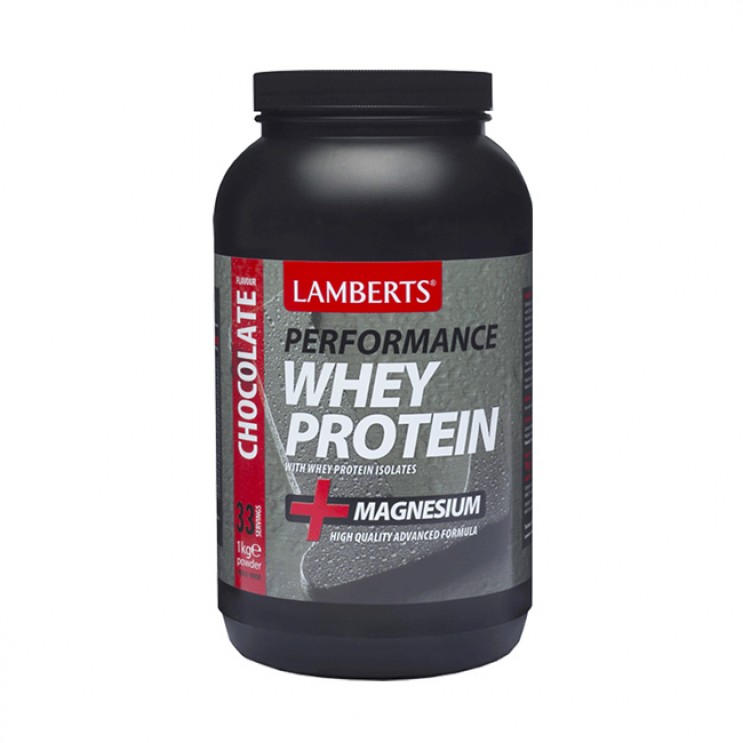 Lamberts Performance Whey Protein Chocolate 1000gr | Πρωτεΐνη Ορού Γάλακτος με γεύση Σοκολάτα και προσθήκη Μαγνησίου ΔΗΜΟΦΙΛΕΣΤΕΡΑ