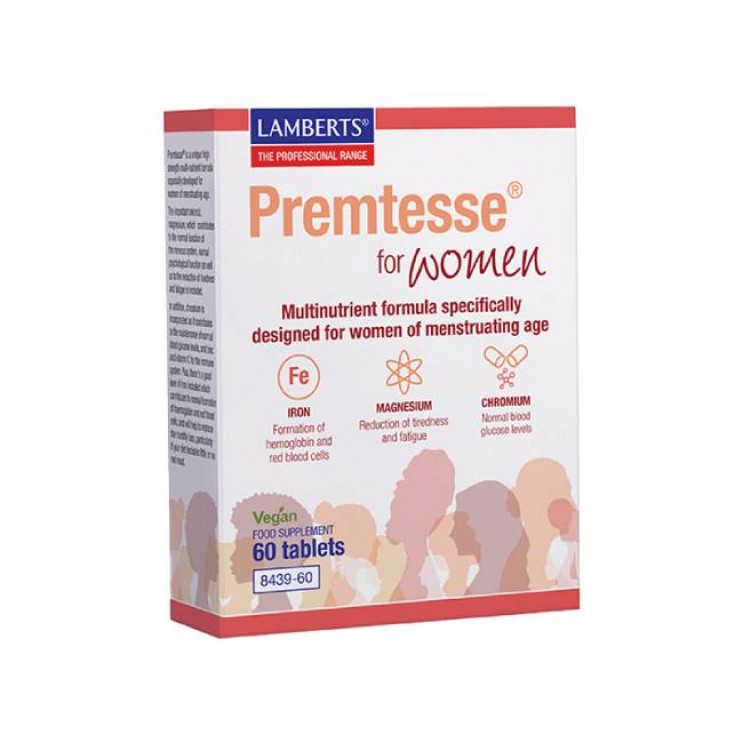 Lamberts Premtesse for Women 60tabs | Πολυβιταμίνη για Γυναίκες Αναπαραγωγικής ΗλικίαςΒΙΤΑΜΙΝΕΣ