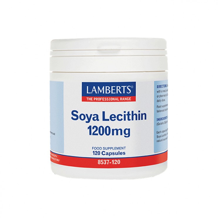 Lamberts Soya Lecithin 1200mg 120caps | Συμπλήρωμα Διατροφής με Λεκιθίνη ΑΔΥΝΑΤΙΣΜΑ