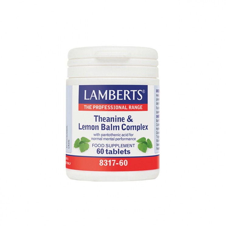 Lamberts Theanine & Lemon Balm Complex 60tabs |Συμπλήρωμα Διατροφής Θειανίνης και Βάλσαμο Λεμονιού ΔΗΜΟΦΙΛΕΣΤΕΡΑ