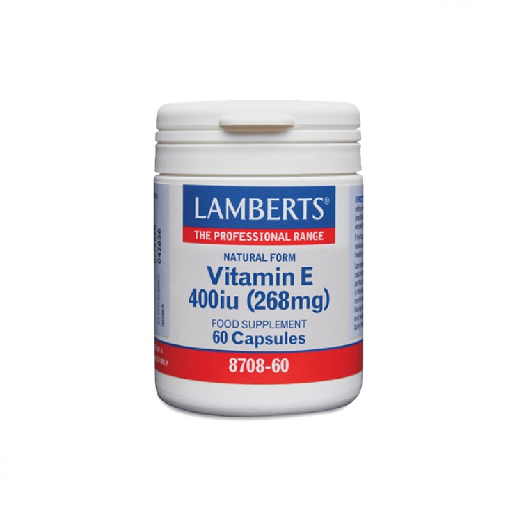 Lamberts Vitamin E 400iu Natural Form 60caps | Συμπλήρωμα Διατροφής Βιταμίνης Ε ΒΙΤΑΜΙΝΕΣ