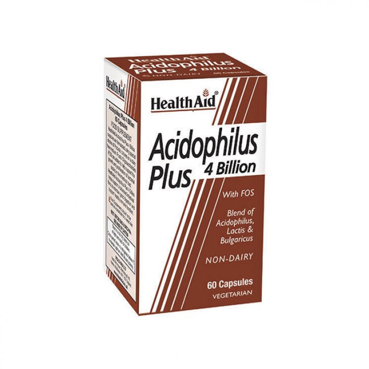 Health Aid Acidophilus Plus 4 Billion 60caps | Συμπλήρωμα Διατροφής Προβιοτικών για την Ομαλή Λειτουργία του Εντέρου ΔΗΜΟΦΙΛΕΣΤΕΡΑ